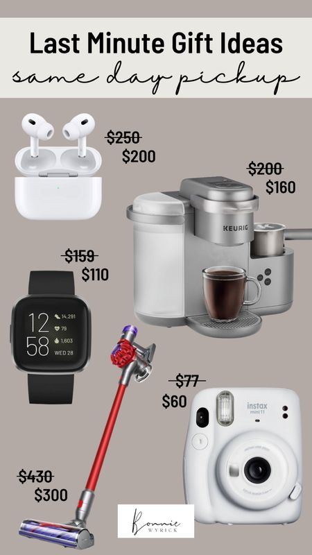 Last minute gift ideas on sale now at Target! Opt for same-day pickup to ensure your gifts arrive in time for your holiday celebrations. 🎄🎁
Last Minute Gifts | Airpods | Instax Camera | Smart Watch | Cordless Vacuum | Big Gift Ideas | Gift Guide For Her | Gift Guide For Him

#LTKsalealert #LTKHoliday #LTKGiftGuide