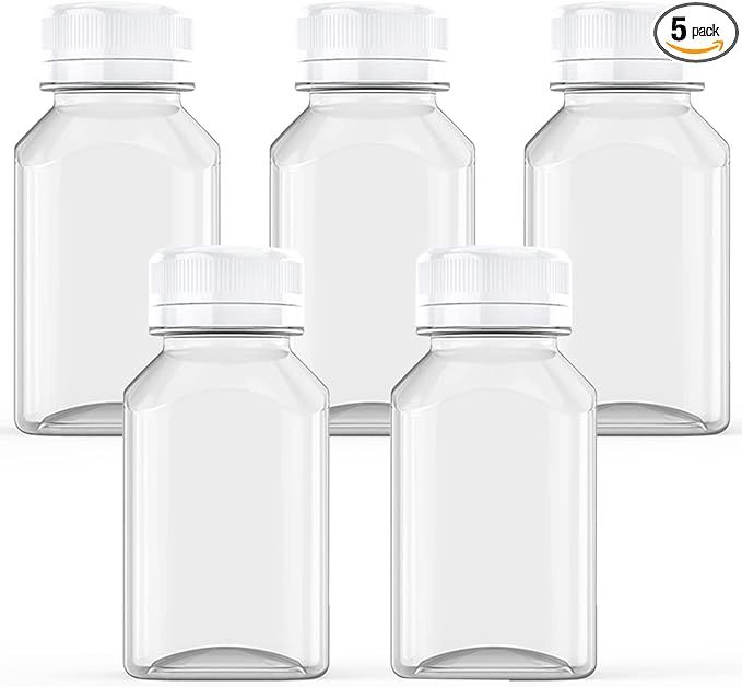 Axe Sickle 5 Pcs 5 Ounce Bottles Plastic Bulk Beverage Containers with Tamper Evident Caps Lids W... | Amazon (US)