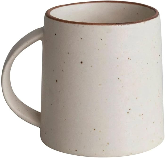 Creative Co-Op 10-ounce Stoneware Mug, Speckled Cream | Amazon (US)