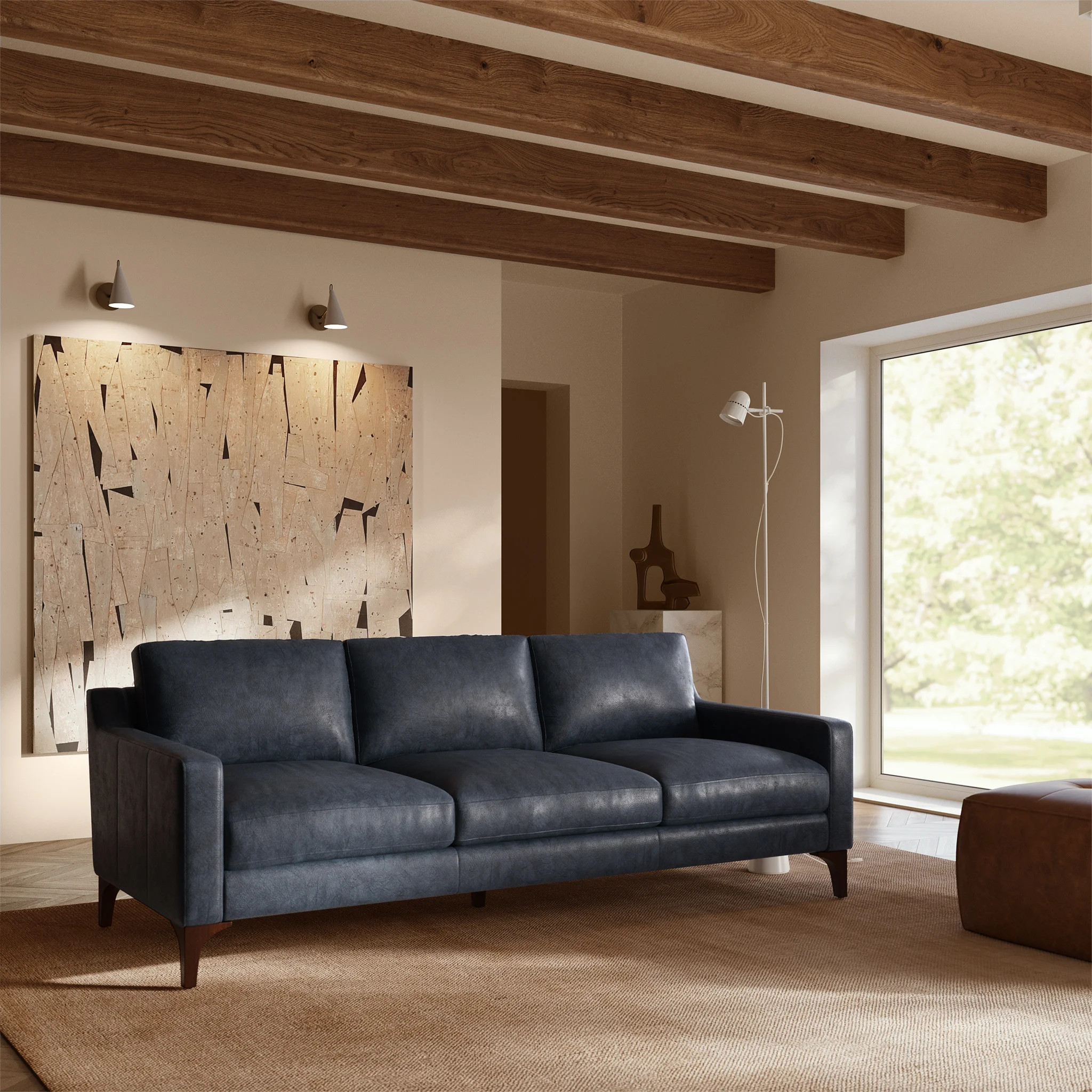 Sorrento 86'' Full-Grain Genuine Italian Leather Sofa | Wayfair North America