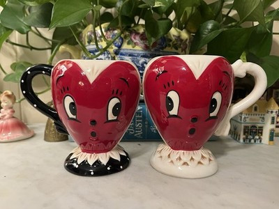 ❤️ Johanna Parker Carnival Cottage Sweetheart Valentine's Heart Face Mug Set❤️ | eBay US