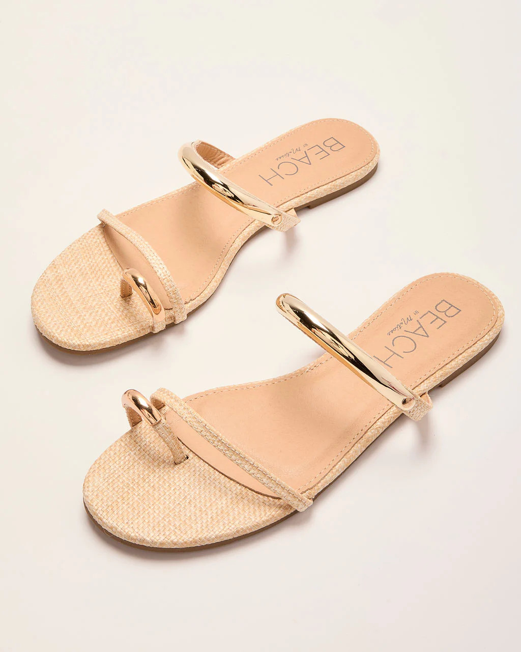 Golden Muse Raffia Toe Ring Sandals | VICI