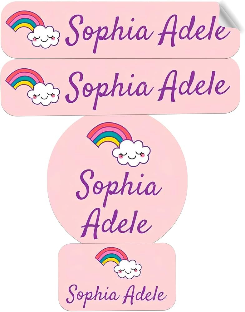 Waterproof Name Tags for Kids, Washable Custom Daycare Labels, Clothing, Lunchboxes, Water Bottle... | Amazon (US)