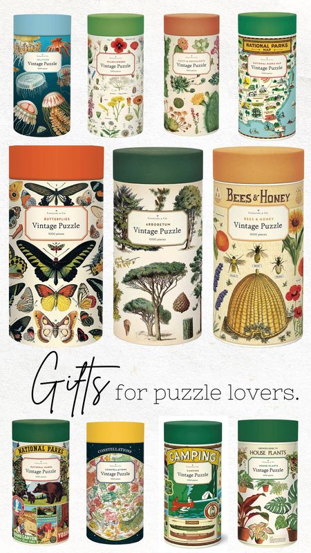 I love everything about these puzzles. First, they are super trendy and perfect if you want to frame when finished. They are educational if you want to do these with your kids and discuss what’s on the puzzle. I love the way they are packaged in the cylinder containers. A perfect gift for those who love puzzles.

#LTKfamily #LTKunder50