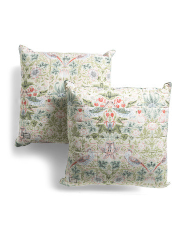 2pk 200tc Summer Strawberry Thief Pillows | TJ Maxx