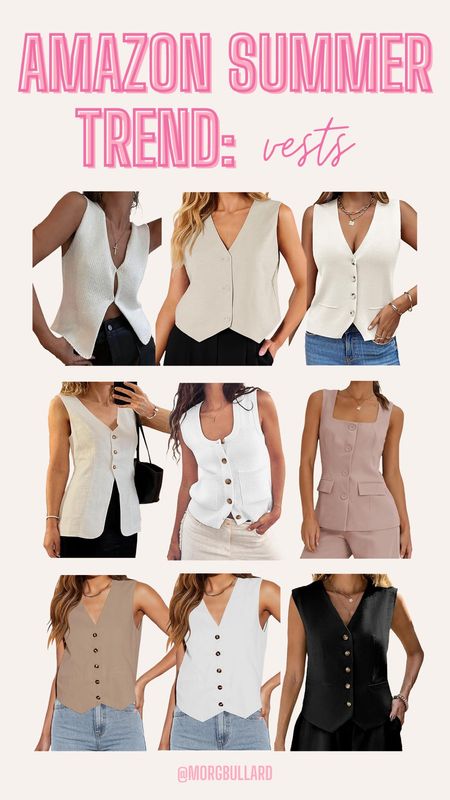 Amazon fashion | Amazon summer vest | summer trend | button down summer vest | trendy summer style 

#LTKFindsUnder50 #LTKStyleTip #LTKSeasonal