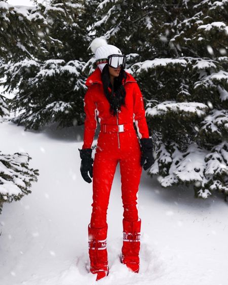 Ski season outfit 
Cordova red ski suit
Moncler beanie
Gucci ski goggles
red moon boots 

#LTKSeasonal #LTKtravel #LTKstyletip