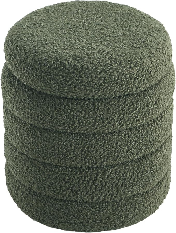 Get Set Style Modern Round Ottoman with Soft Padded Seat, Storage Vanity Chairs for Makeup, Uphol... | Amazon (US)