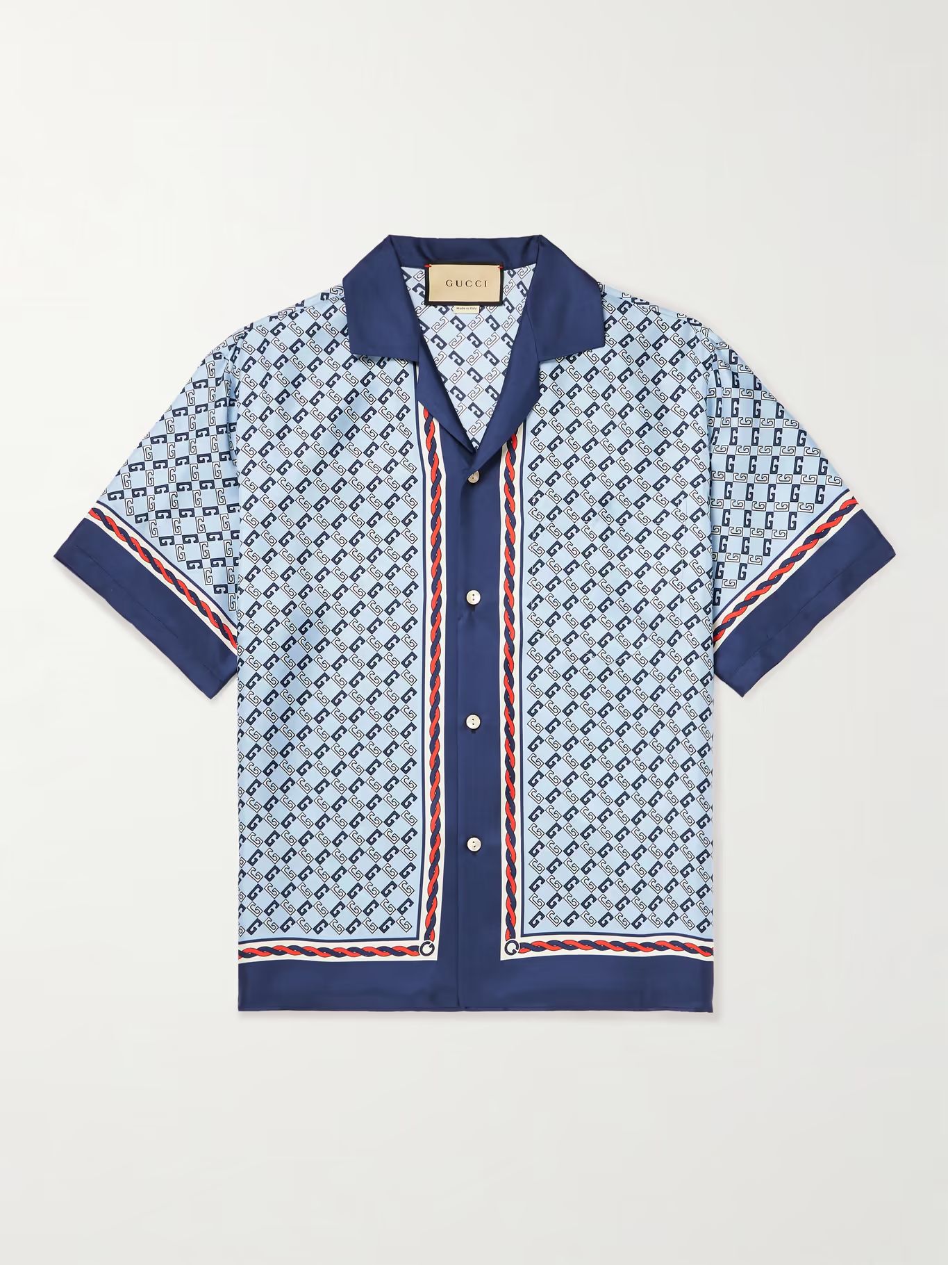 Camp-Collar Printed Silk-Twill Shirt | Mr Porter (US & CA)