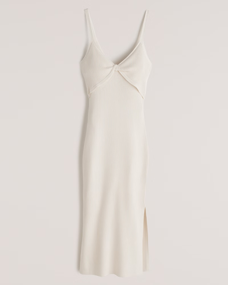 Twist-Front Midi Sweater Dress | Abercrombie & Fitch (US)
