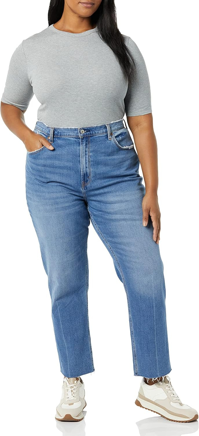 Amazon Aware Women's Modal Ribbed Elbow Sleeve Crew Neck T-Shirt (Available in Plus Size) | Amazon (US)