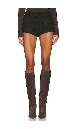 Amanda Uprichard Caresse Shorts in Dark Green. - size M | Revolve Clothing (Global)