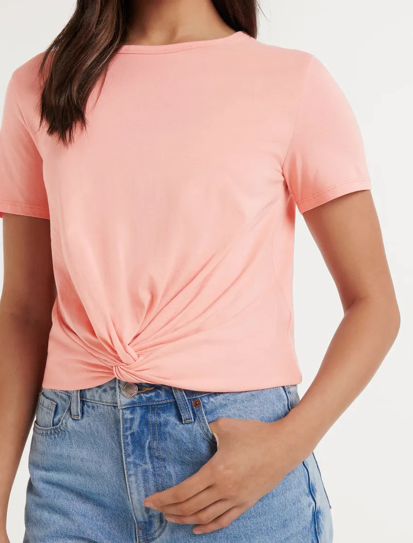 Tully Twist-Front Tee | Forever New (AU)