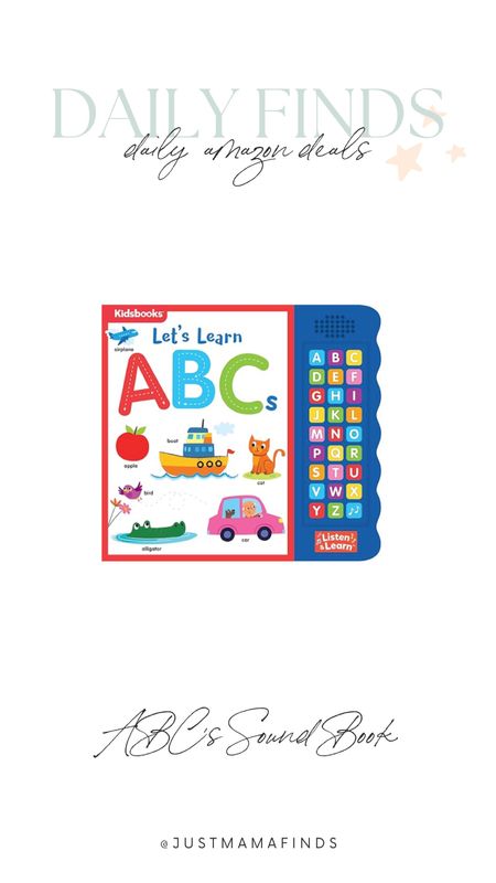 Daily Amazon deals! ABC sound book on score. 


Kids finds, kids sales, Amazon sale, kids books, abc books, sound books, kids activities 

#LTKFindsUnder50 #LTKSaleAlert #LTKKids