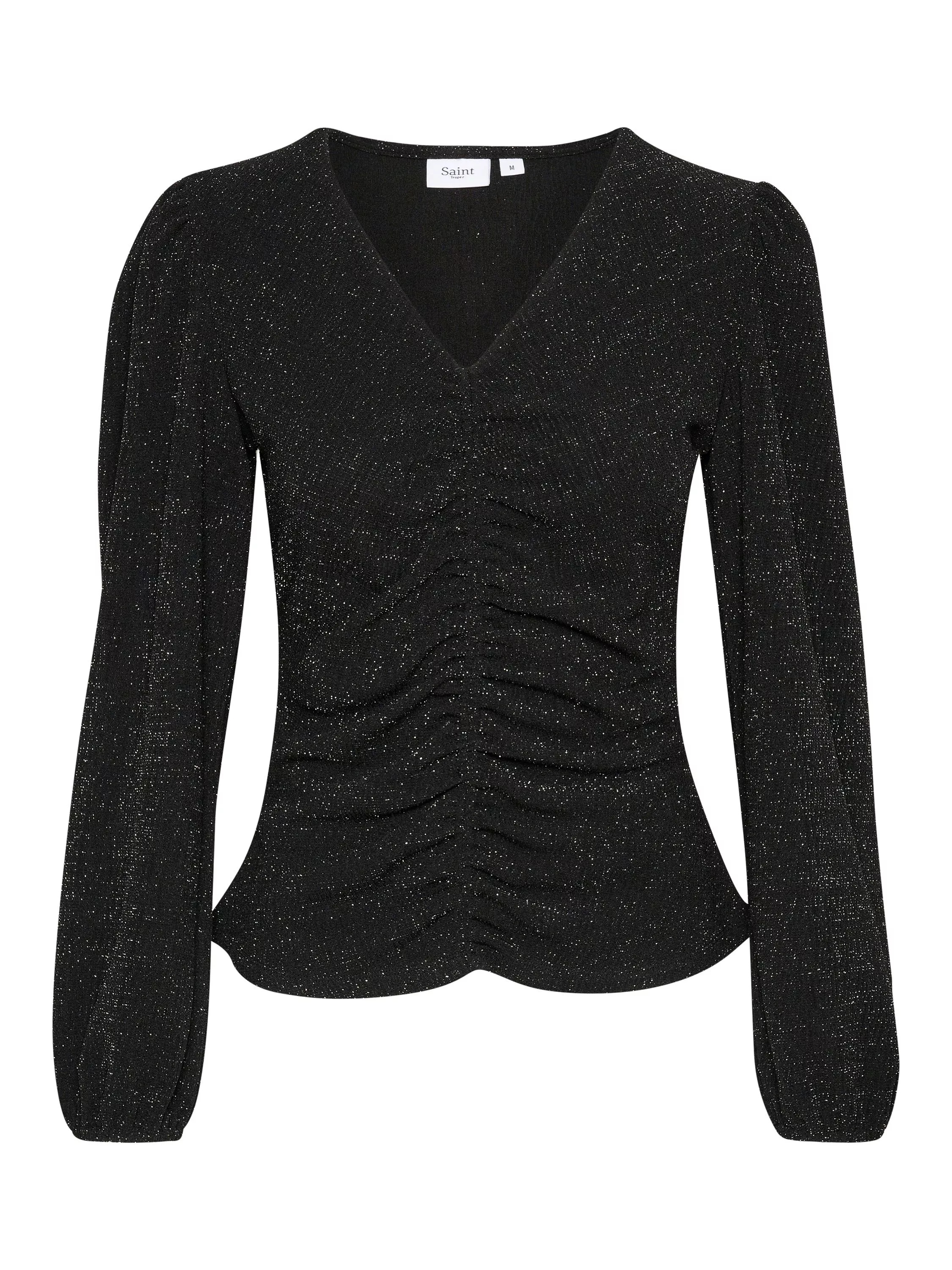 Saint TropezHela Glitter Top, Black | John Lewis (UK)