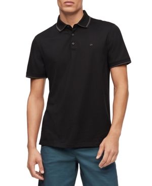 Calvin Klein Men's Short Sleeve Liquid Touch Tipped Polo | Macys (US)