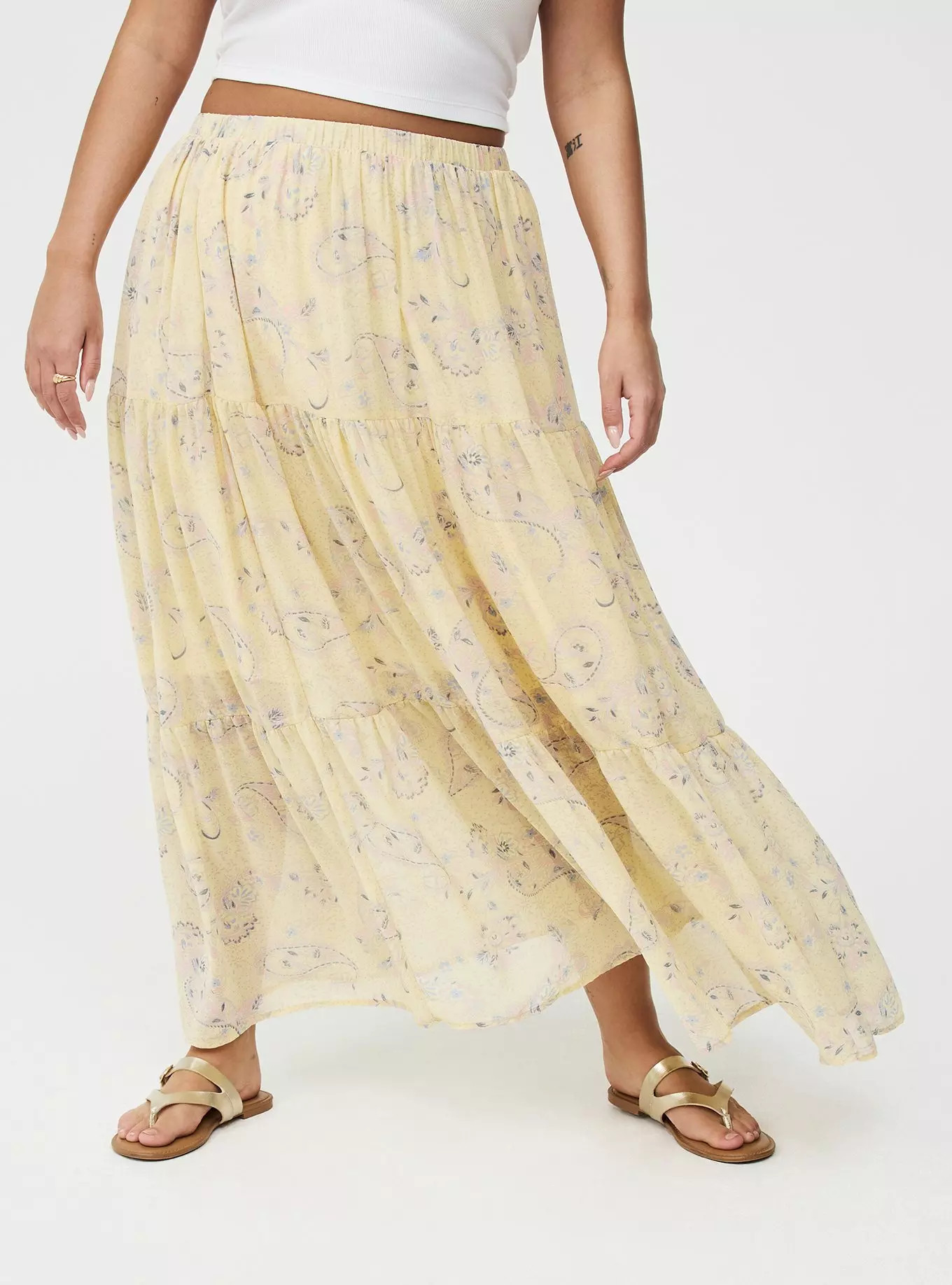 Chiffon Tiered Maxi Skirt | Torrid (US & Canada)