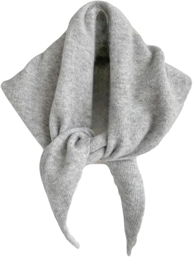 Knit Triangle Scarf for Women Knitted Head Scarf Y2k Bandana Fisherman Downtown Girl Aesthetic Ac... | Amazon (US)