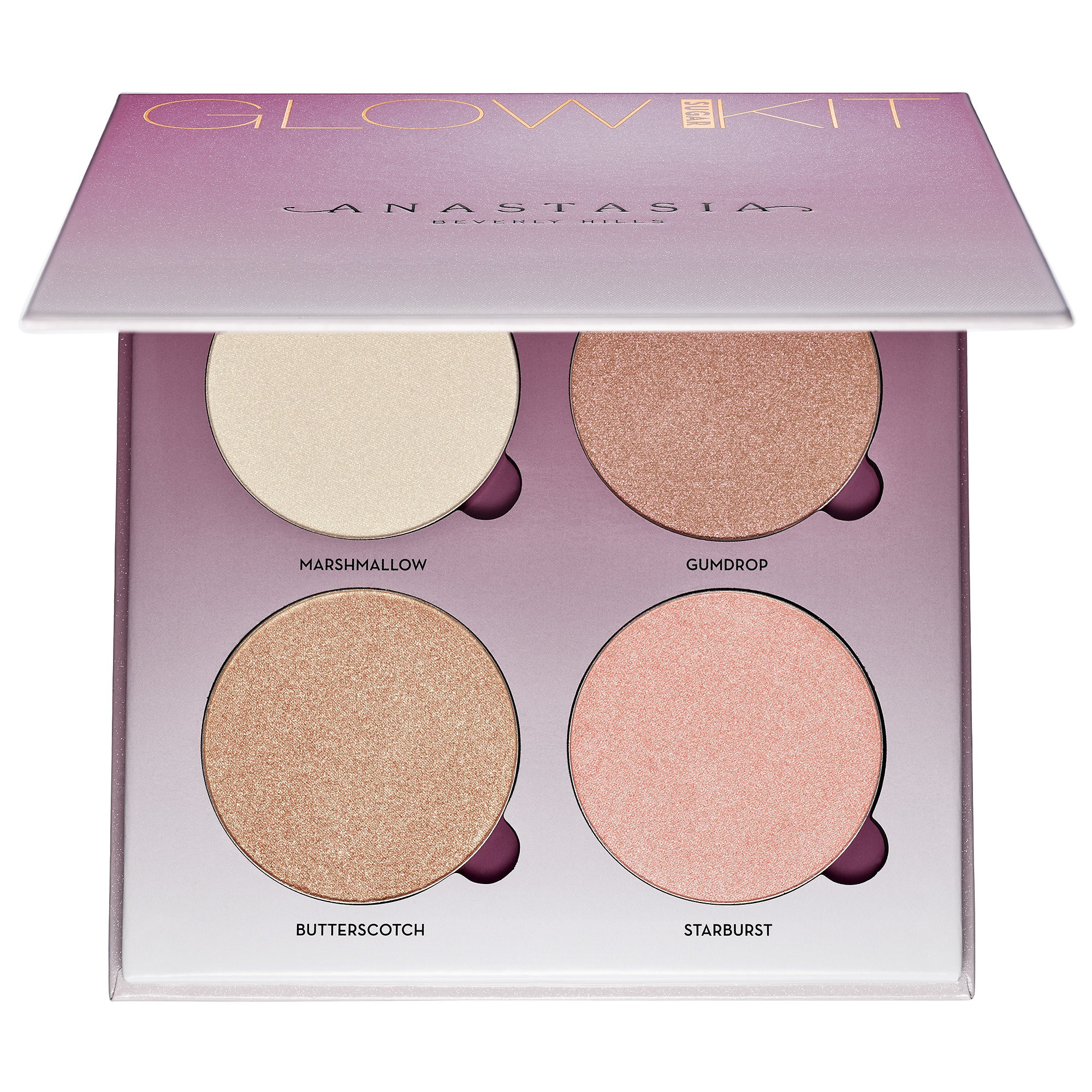 Anastasia Beverly Hills Sugar Glow Kit Powder Highlighters Marshmallow/ Gumdrop/ Butterscotch/ Starburst | Sephora (US)