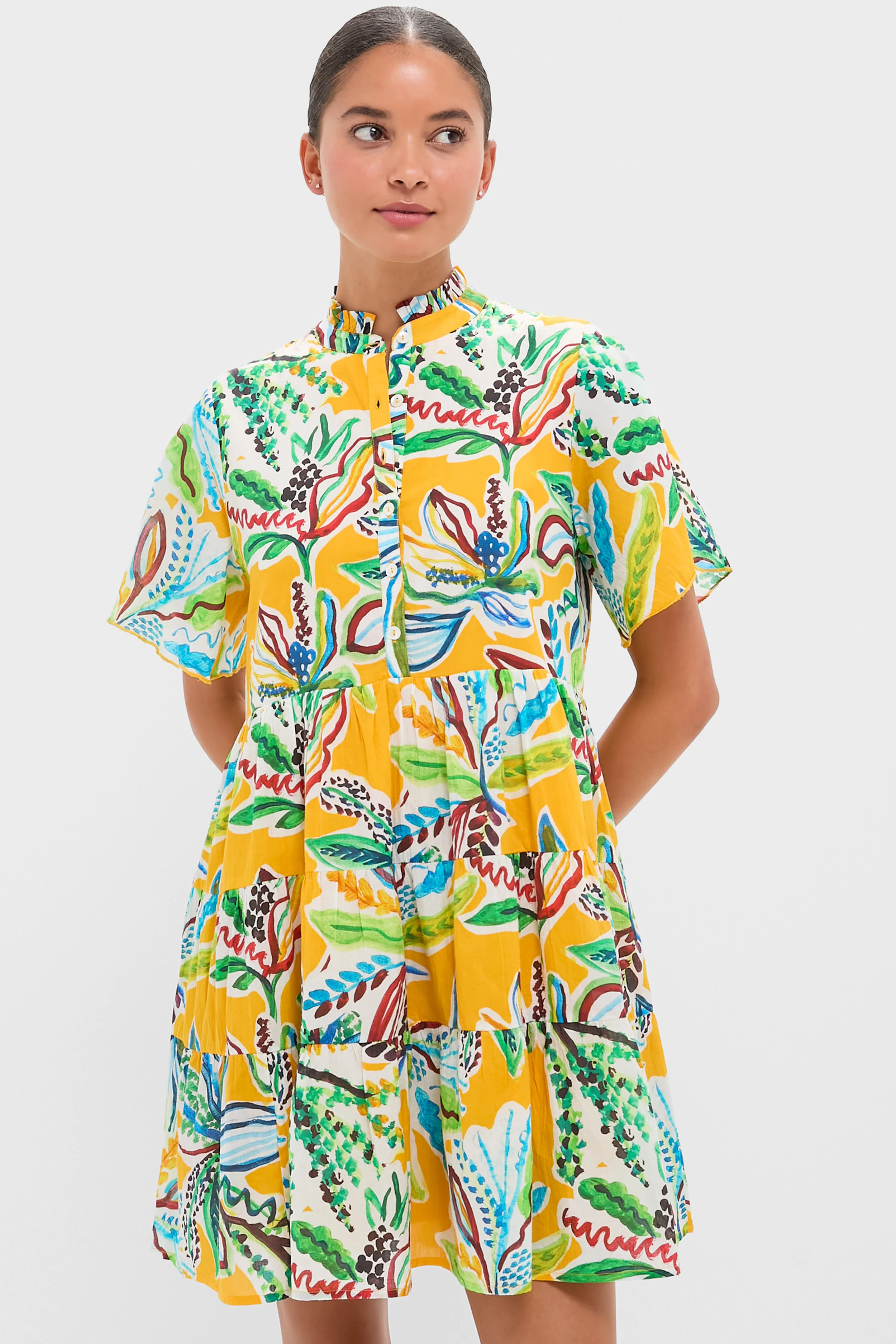 Orange Olinda Vibeka Short Dress | Tuckernuck (US)