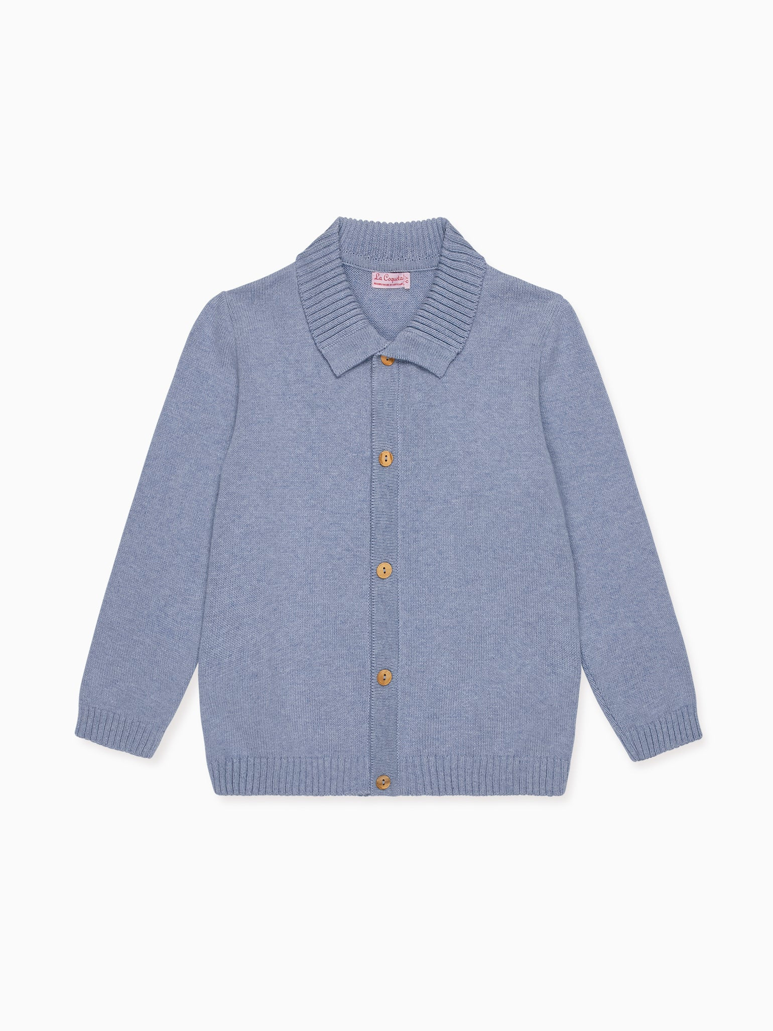 Blue Brio Cotton Boy Cardigan | La Coqueta (US)