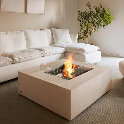 Ecosmart - Base 40, Fire Pit Tables, Bone, Gas Lp/ng Stainless Steel Burner - Esf.o.bas.40.bo.g | Wayfair North America