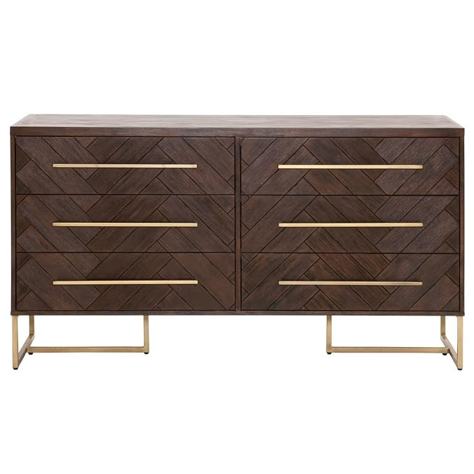 Orient Express Furniture Mosaic Double Dresser, Rustic Java | Amazon (US)