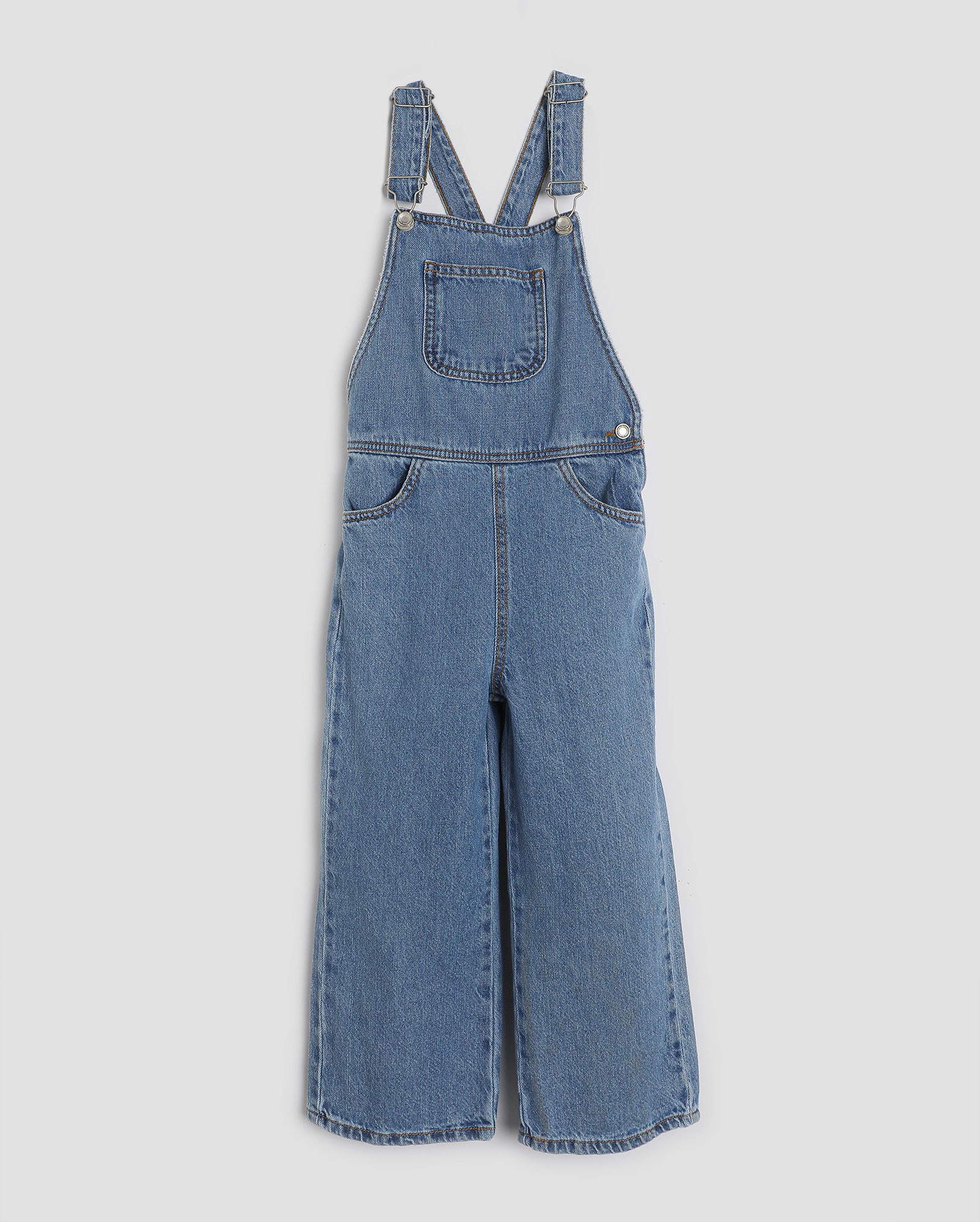 Jardineira jeans infantil com bolso 4-10A denim médio | Pool by Riachuelo | Riachuelo (BR)