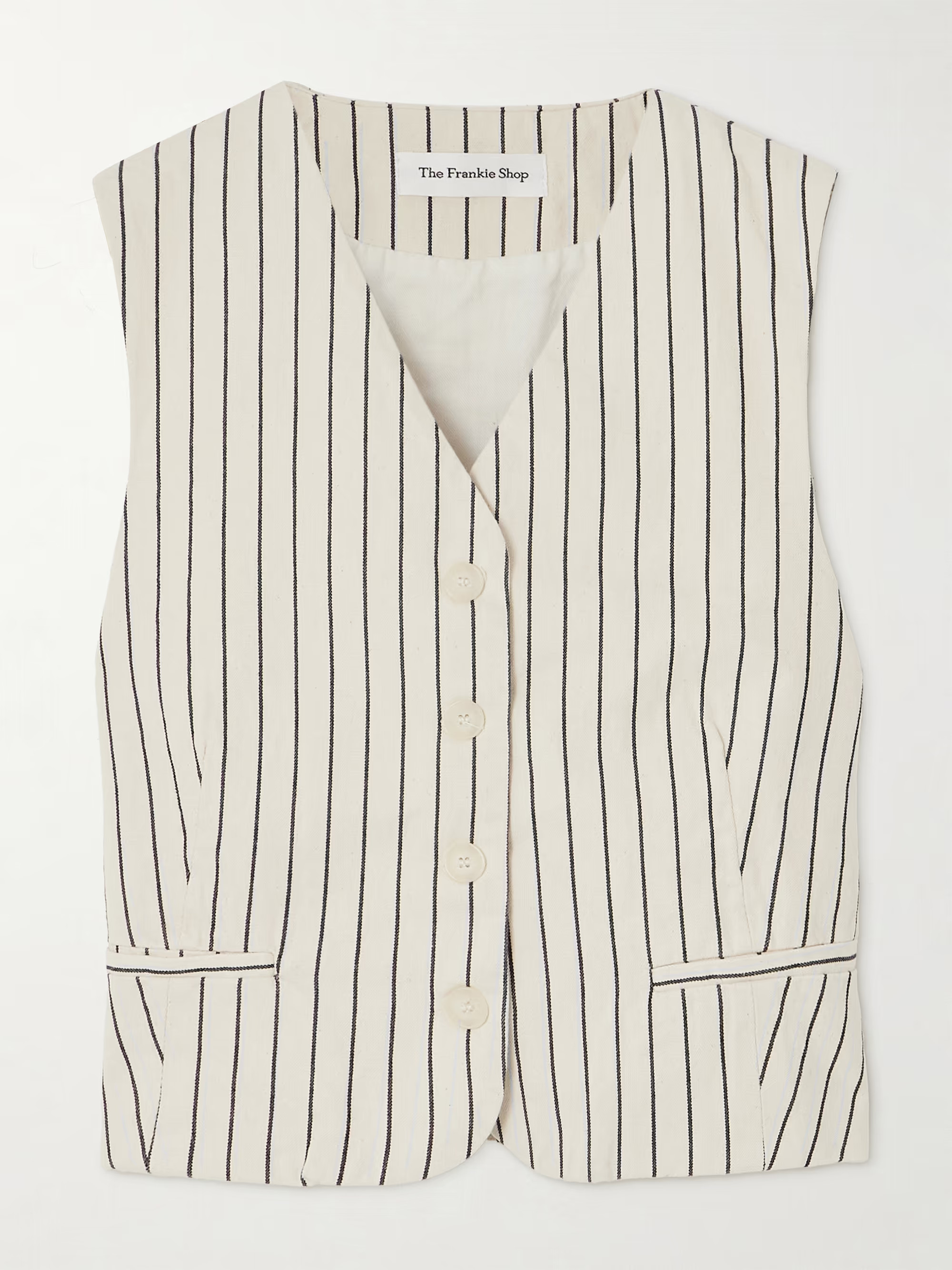 Clare striped denim vest | NET-A-PORTER (US)
