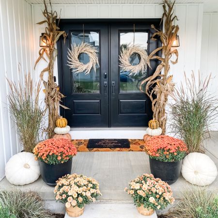 Fall Porch #porchdecor #fallporch #falldecor #fallwreath 

#LTKhome #LTKSeasonal