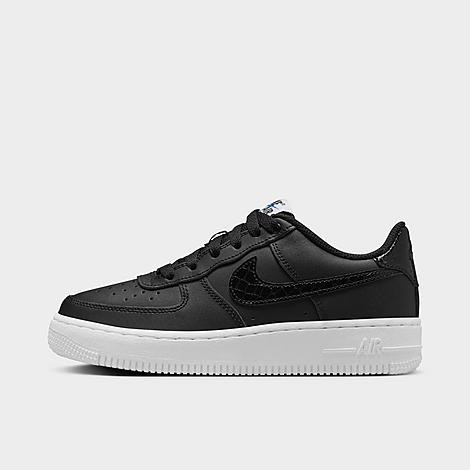 Nike Big Kids Air Force 1 LV8 Casual Shoes in Black/White Size: 1.0 | Finish Line (US)