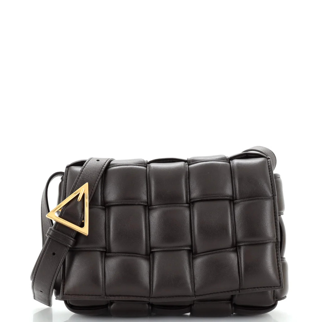 Cassette Crossbody Bag Padded Maxi Intrecciato Leather Small | Rebag