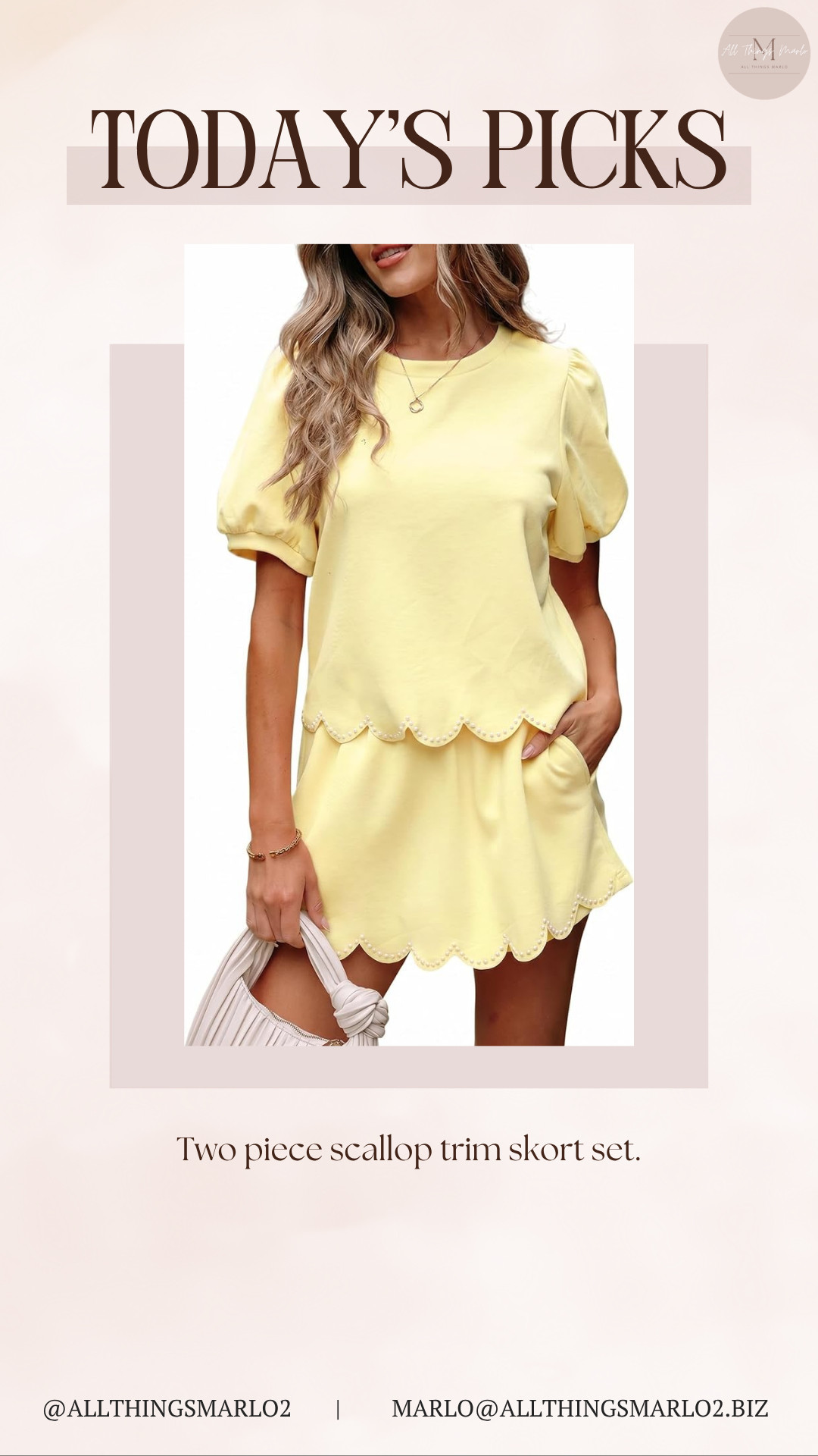 Two piece scallop trim skort set. 

 #LTKSeasonal #LTKWorkwear #LTKTravel