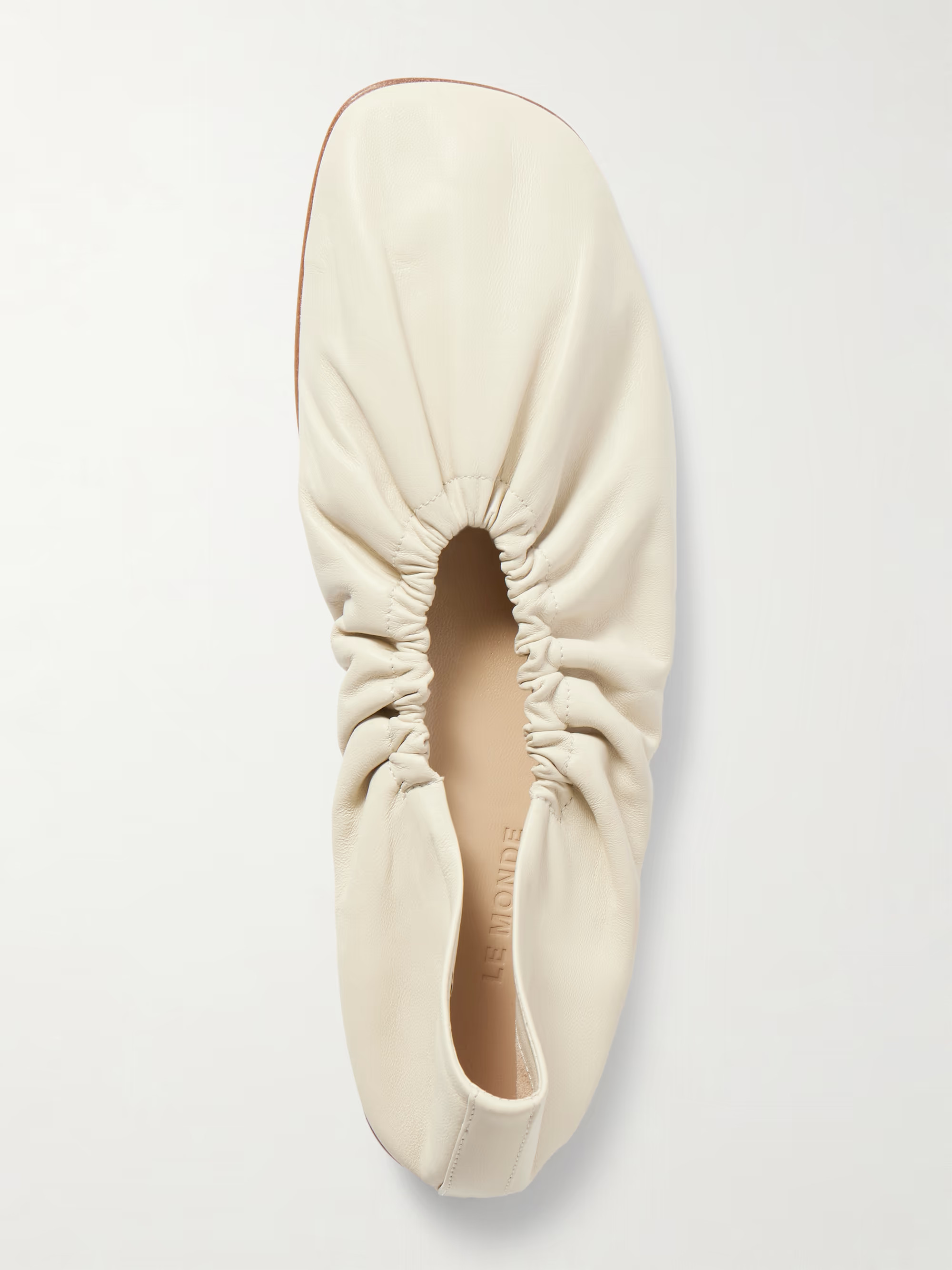 Mica gathered leather ballet flats | NET-A-PORTER (UK & EU)