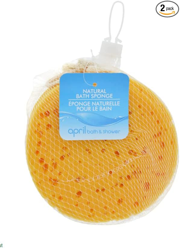 (2) April Bath & Shower Natural Bath Sponges for Baby Bath Shower Women Men Bathing Sponge Set Ki... | Amazon (US)