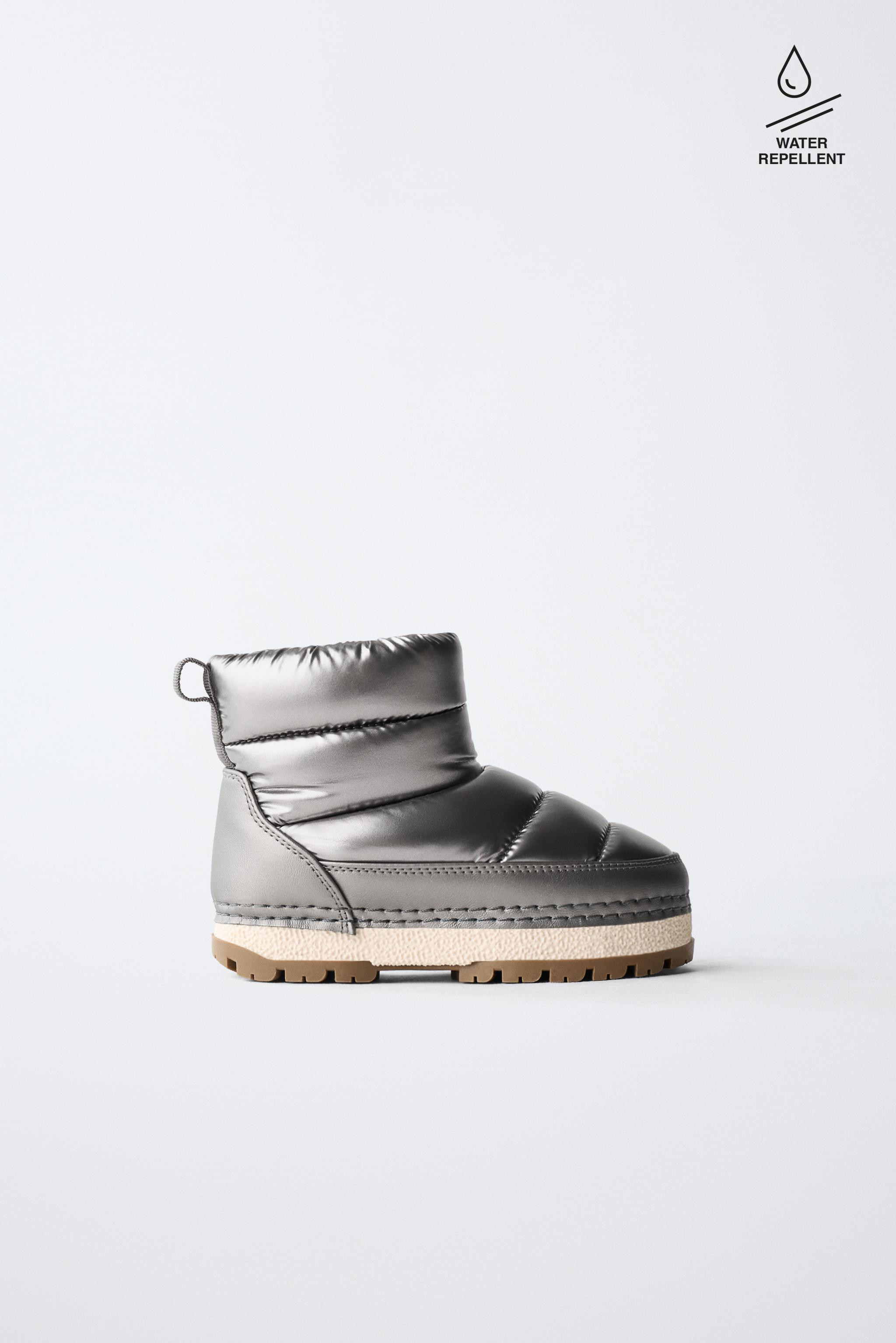 METALLIC WATER REPELLENT BOOTS | Zara US