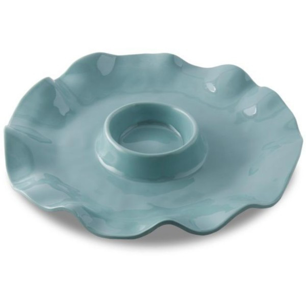 Beatriz Ball Melamine Havana Aqua Chip & Dip Bowl | Waiting On Martha