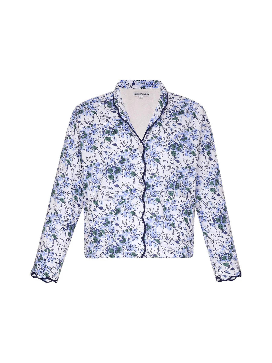 Blue Floral Fleece Jacket | Heidi Carey