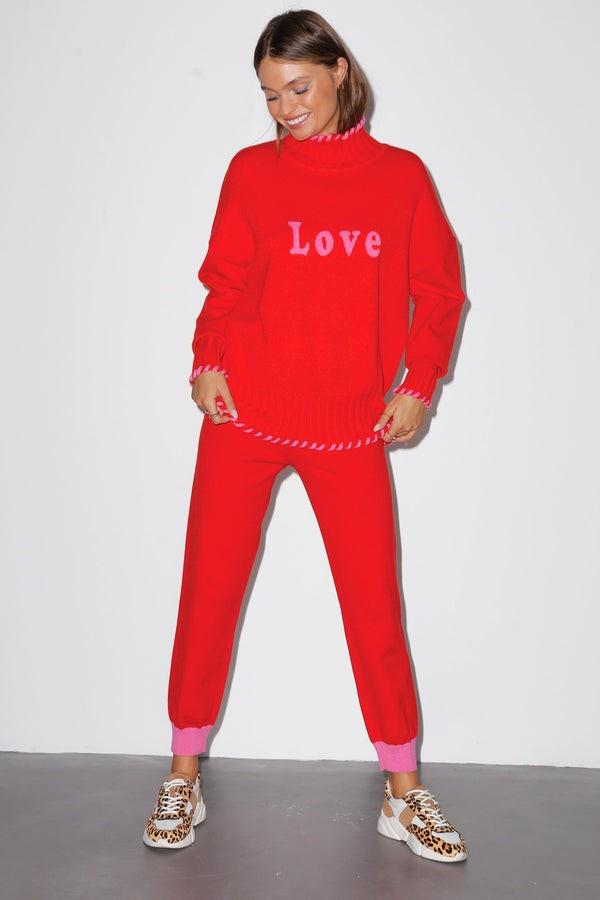 Red and Pink Jogger | Never Fully Dressed US