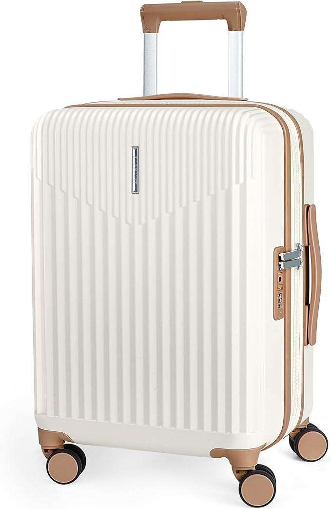 BAGSMART Carry On Luggage 22x14x9 Airline Approved with Spinner Wheels,100% PC Hardside Expandabl... | Amazon (US)