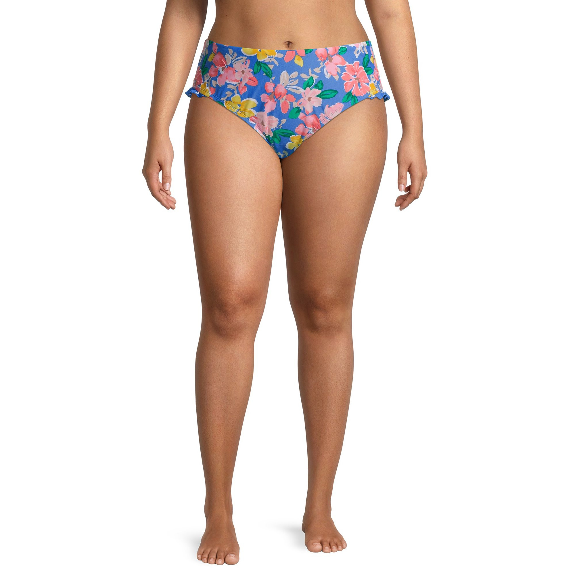 Time and Tru Plus Size Ruffle Swimsuit Bikini Bottom | Walmart (US)