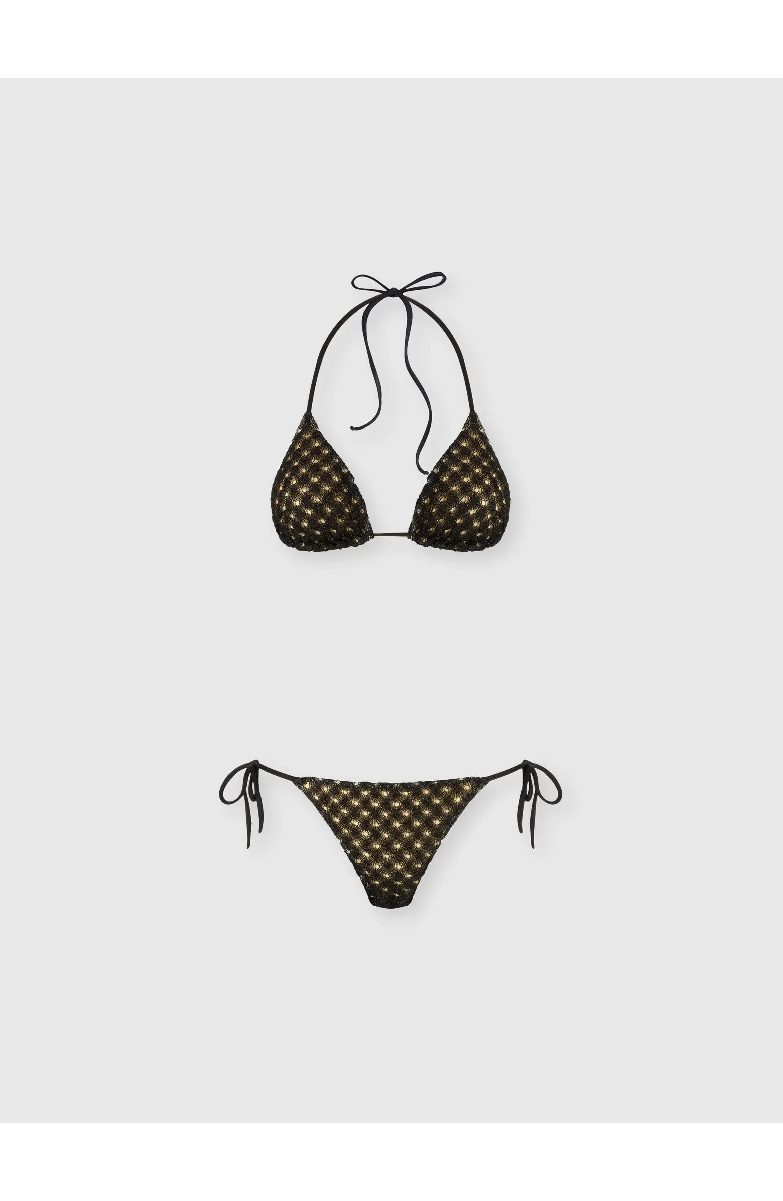 Triangle Bikini In Lamé Viscose With Raschel Workmanship | Nordstrom
