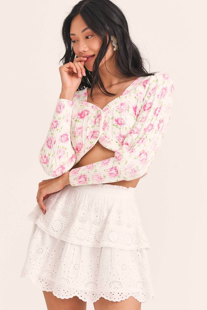 Bishop Crop Cardigan | LOVESHACKFANCY