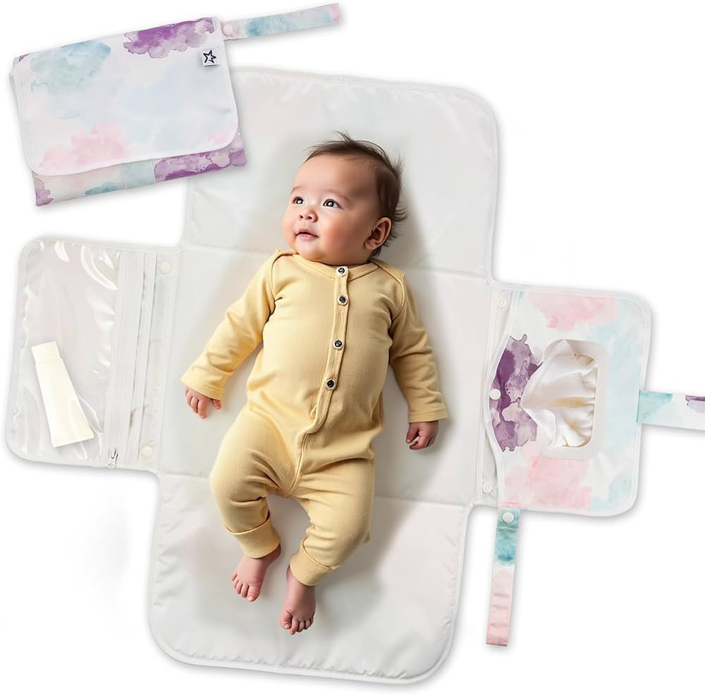 Tiny Twinkle Portable Diaper Changing Pad-Foldable Waterproof Changing Mat | Portable Changing Pa... | Amazon (US)