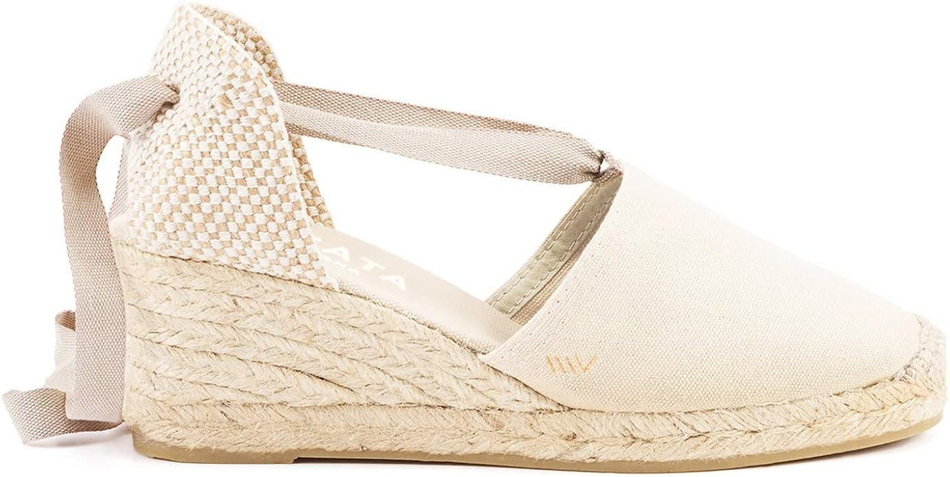 Viscata Escala Espadrille Canvas Wedges with Sleek Ankle Laces Women's Lace Up shoes Handmade in ... | Amazon (US)