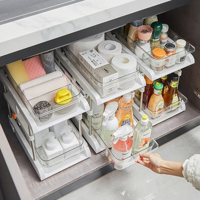 2-Tier Under Sink Organizers And Storage, Pull-Out Cabinet Organizer, Under Sink Kitchen Cupboard Storage Organiser For Kitchen & Bathroom | Target