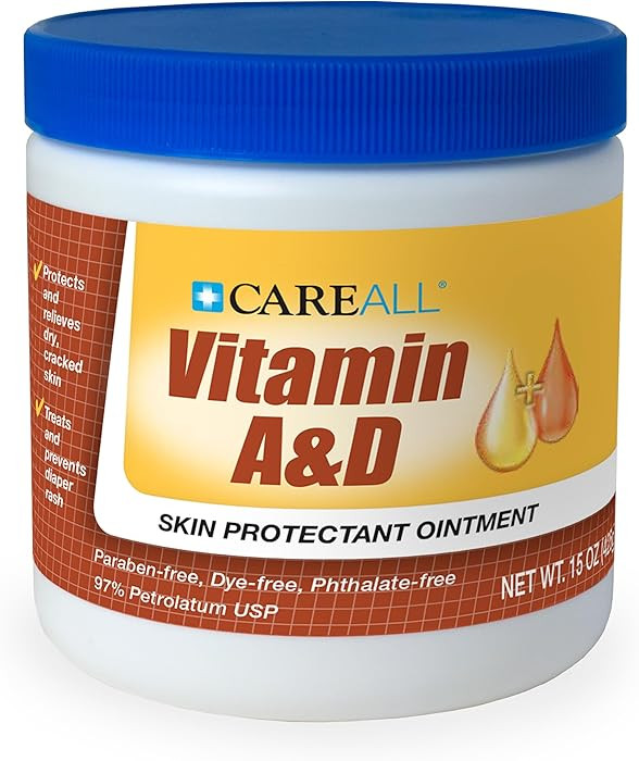 CareAll Vitamin A&D Ointment 15 oz. Helps Treat and Prevent Diaper Rash. Protects Chafed Skin Ass... | Amazon (US)