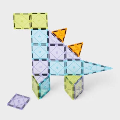 Magnetic Tiles Yellow Tin - Gigglescape™: Educational Toy for Creativity & Fine Motor Skills, 20 Pieces Set | Target