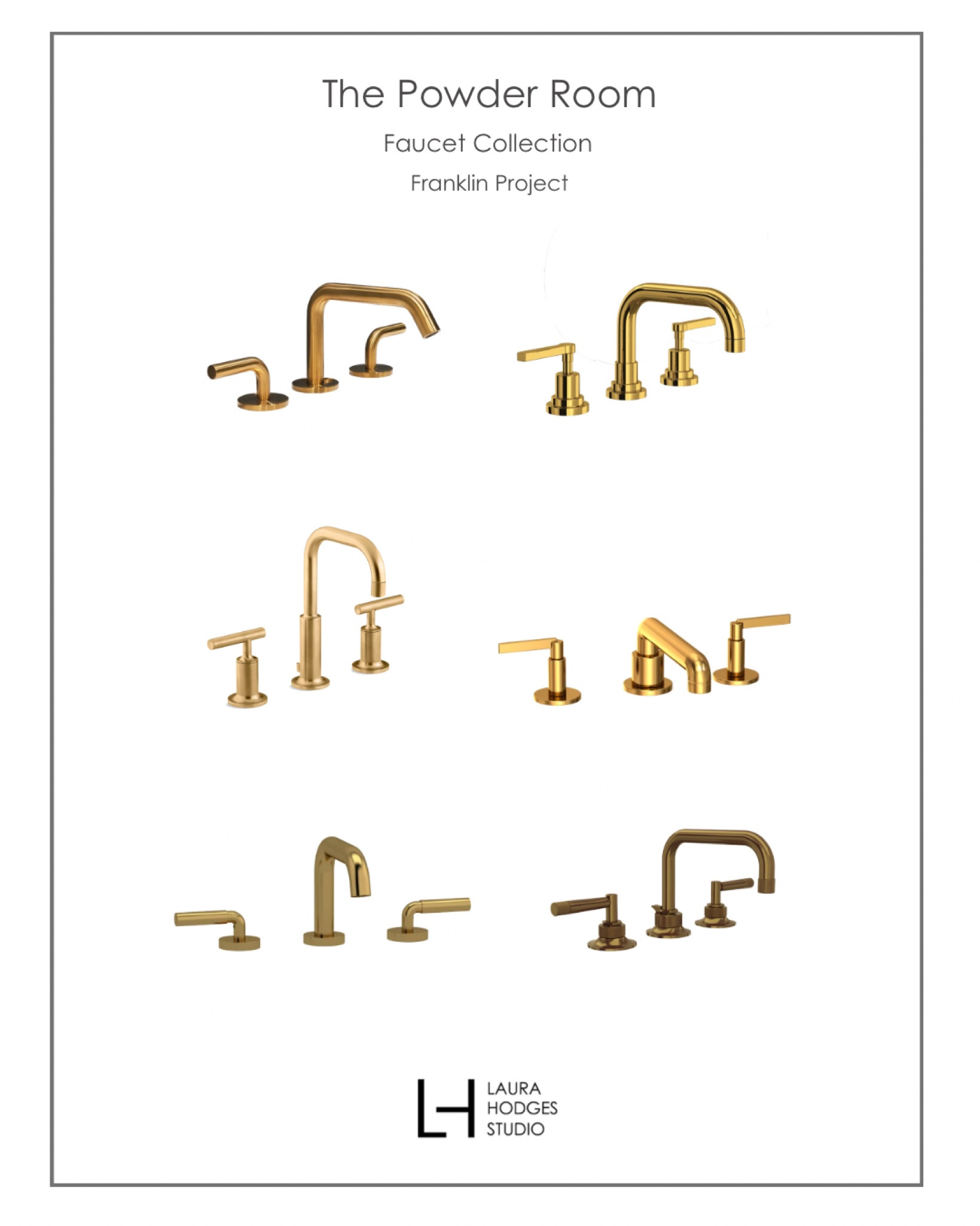 Beautifully detailed brass faucet options.