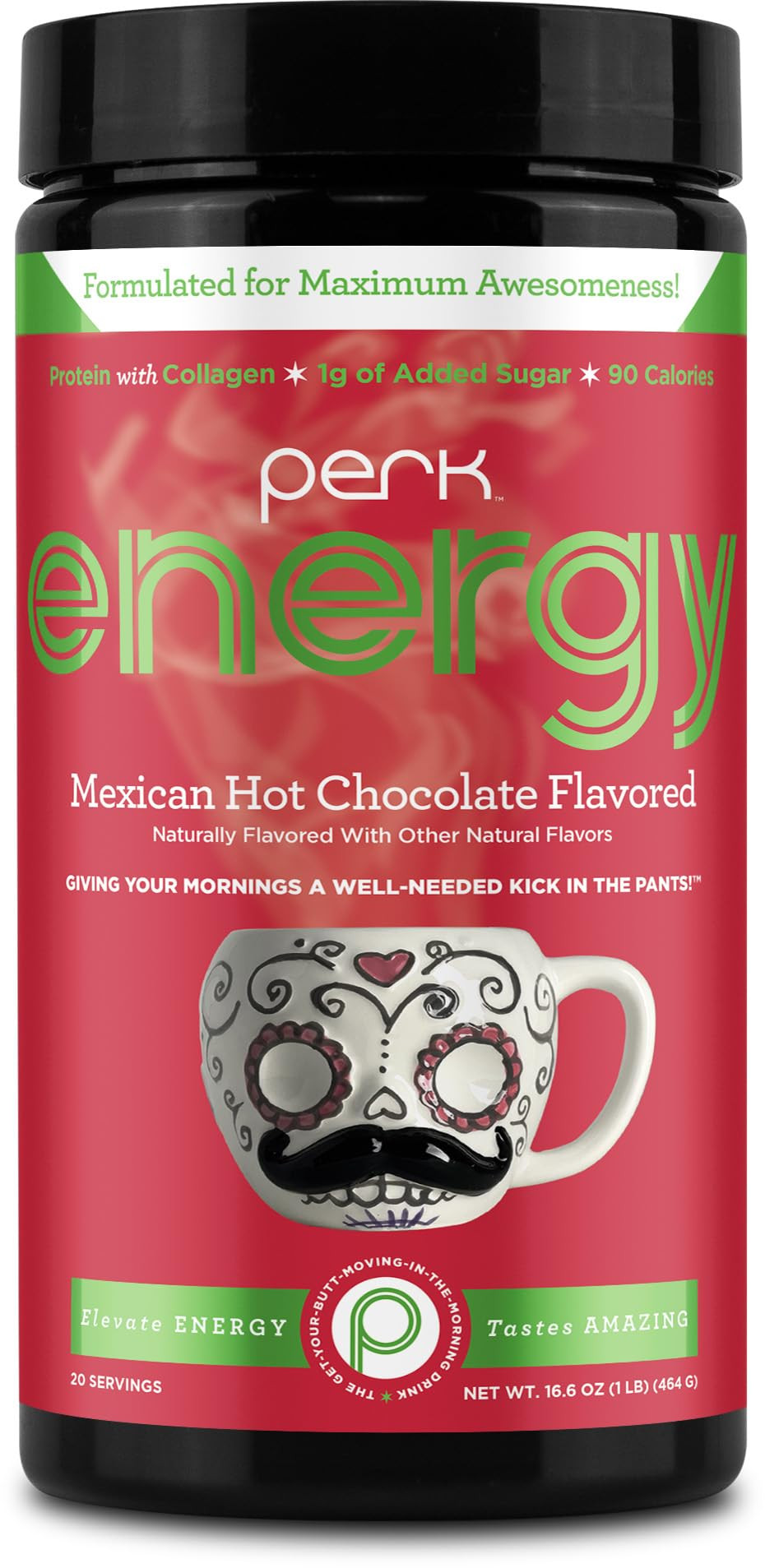 Perk Energy Original Mexican Hot Chocolate 20 Servings - Gluten Free | Amazon (US)